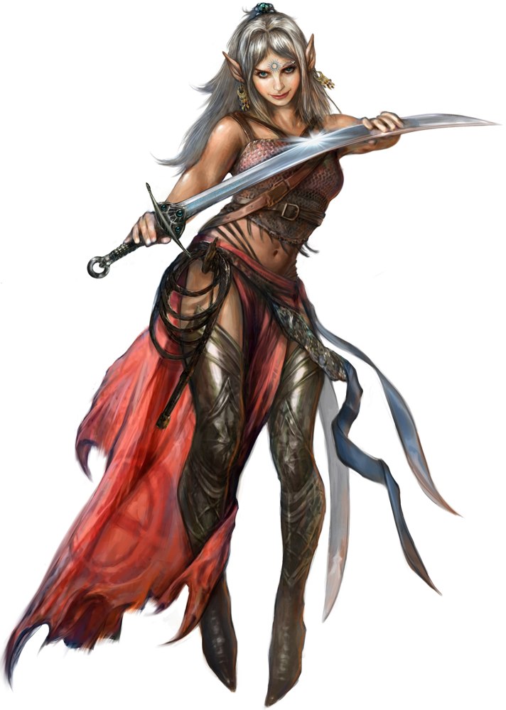 Shensen, a Chelaxian aquatic half-elven opera singer