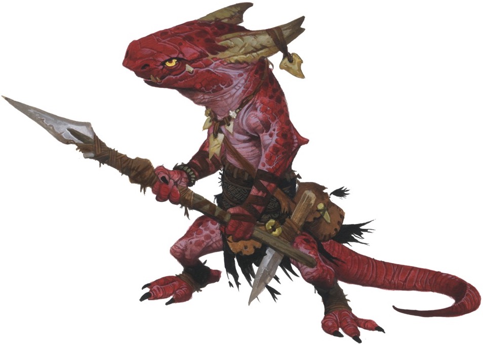 A kobold warrior with a spear