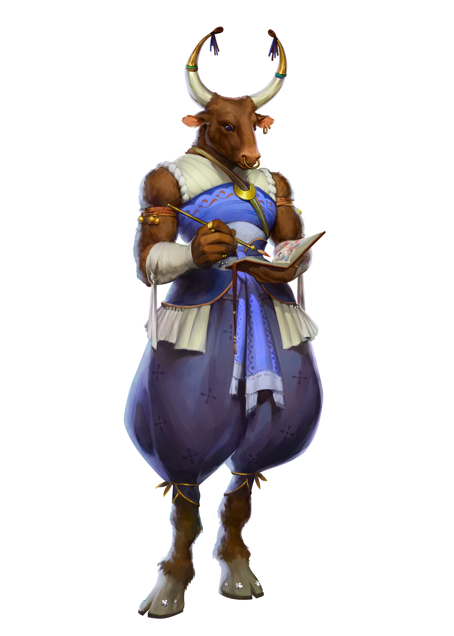 Charikleia, a minotaur and scribe of the Zoetrope