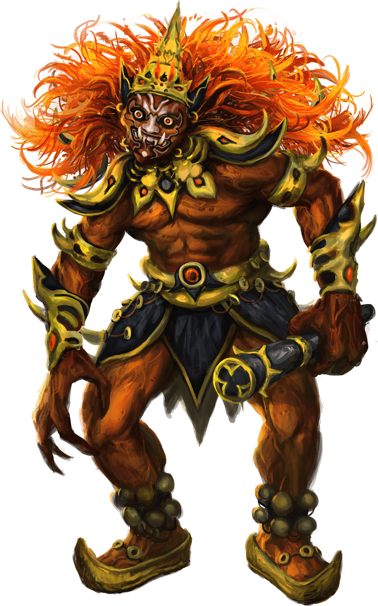 A yaksha in their howling aspect